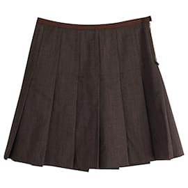 Falda plisada Marc Jacobs de lana marrón