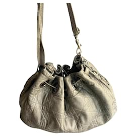 Borsa secchiello Christian Dior Le Trente in pelle grigia