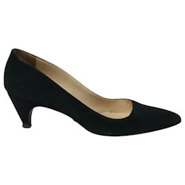 Sandalias de Tacón Cono de Prada en Gamuza Verde
