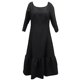 Vestido de cuello barco en lana negra de Marc Jacobs Runway
