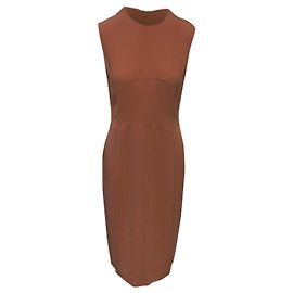 Joseph Bea Sleeveless Shift Dress in Beige Acetate