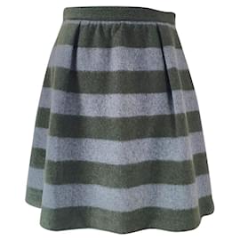Falda Max & Co de lana verde con rayas