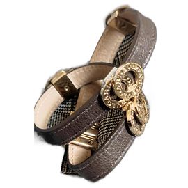 Autre Marque Bracciale Bvlgari Bvlgari in pelle marrone scuro