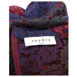 Sandro Paris Rodney Abito in Pizzo in Poliammide Multicolor