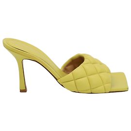 Bottega Veneta Sabot Imbottito Trapuntato in Pelle Gialla