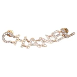 Spilla Chanel in Acciaio Dorato e Strass