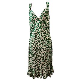 Diane Von Furstenberg Abito Cathy vintage DvF in jersey di seta, motivo floreale a mosaico