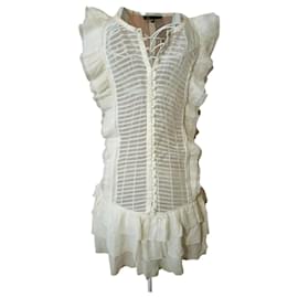 Maje Seidenkleid Eggshell