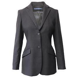 Blazer aderente monopetto Ralph Lauren in lana nera