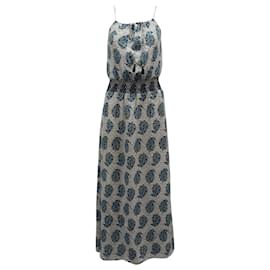 Vestido largo de seda con estampado floral de Tory Burch