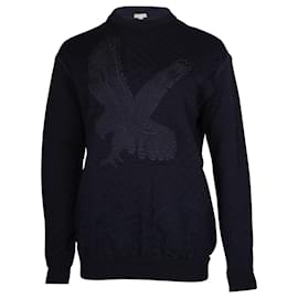 Stella McCartney Pullover mit Adlerstickerei aus marineblauer Baumwolle - Stella Mc Cartney