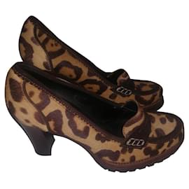 Barbara Bui Loafer Ponyhaar Leopardenmuster