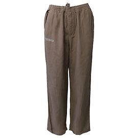 Autre Marque Pangaia Pantaloni sportivi con coulisse giarrettiera in lino marrone