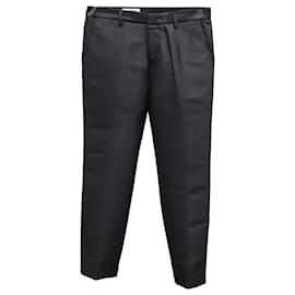 Jil Sander Pantalones rectos de algodón negro