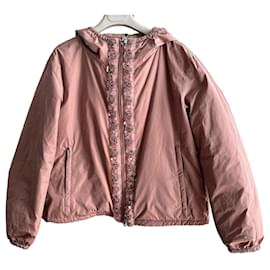 Moncler chaqueta bomber plateada adornada