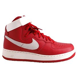 Nike Air Force 1 Hoher „Nai Ke“-Sneaker aus Summit-Leder in Rot und Weiß