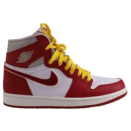 Nike Air Jordan 1 Sneakers alte retrò in minerale di ferro/Pelle Varsity Rossa