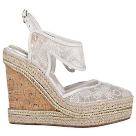 Nicholas Kirkwood Zeppe in pizzo con tacco alto in crema sintetica