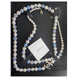 Chanel La Pausa Perlenhalskette dunkelblau