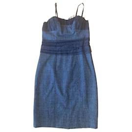 Vestido La Perla gris antracita largo de rodilla