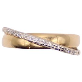 Autre Marque Anillo alianza oro amarillo 750%o carril de diamante
