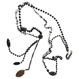 Autre Marque Collar Donatella Pellini de Cristal Negro Cuarzo y Ágata