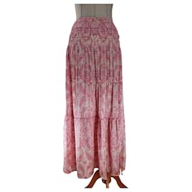 Maje Midi-Rock gerade mit Paisley-Print Rosa