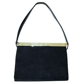 Gucci Clutch aus schwarzem Wildleder