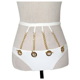 Agent Provocateur Braguita de Bikini Tricja Blanco y Dorado