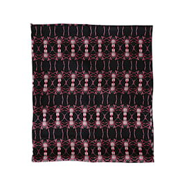 Sciarpa Alexander McQueen in seta nera con stampa ragno rosso - Alexander Mcqueen
