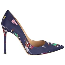 Décolleté Gianvito Rossi in seta stampata