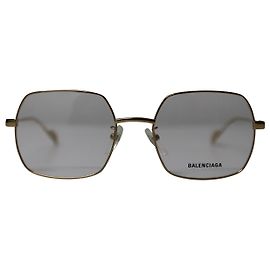 balenciaga0090O 003 Gafas de Sol Cuadradas en Metal Dorado
