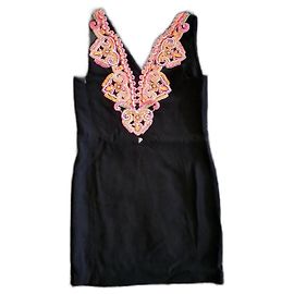 Dondup Minikleid aus Viskose Schwarz Größe 40