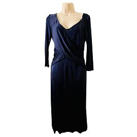 Ghost London Abito Ghost in jersey di seta color blu scuro