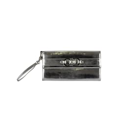 Christian Dior Metallic-Silber-Pochette