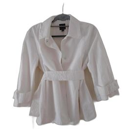 Gabardina Calvin Klein negra de algodón Talla 42 IT