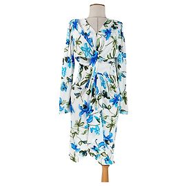 Vestido Isabel Marant azul con estampado floral de viscosa