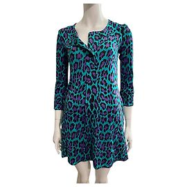Diane Von Furstenberg Vestido reedición vintage de DvF con estampado "Acid Leopard"
