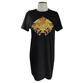 Versace Jeans Couture T-Shirt Kleid schwarz Baumwolle