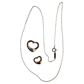 silbernes offenes Herz 925 und Roségold 750 - Tiffany & Co