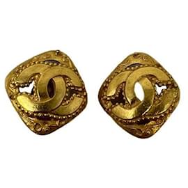 Orecchini Chanel Mark Rhombus oro