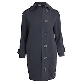 Gabardina con botones en la parte delantera de Lanvin en poliéster negro