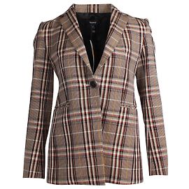 Blazer xadrez Theory Power Bexley em lã marrom
