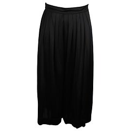 Céline Pantaloni a gamba larga con pieghe Celine in triacetato nero
