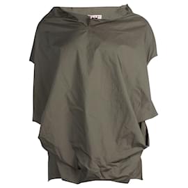 Top Asimétrico Marni de Algodón Verde Oliva