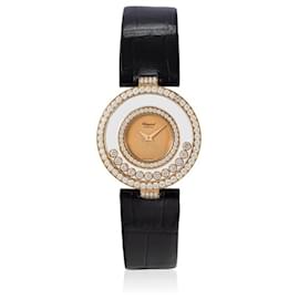 Chopard Happy Diamonds Reloj de Oro 18K y Piel de Cocodrilo