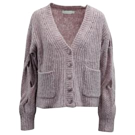 Jonathan Simkhai Reagan Cardigan aus rosa Wolle