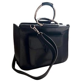 Gucci Diana Bamboo Handtasche aus schwarzem Leder