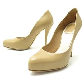 CHRISTIAN DIOR SCARPE MISS PUMPS 37 PELLE BEIGE + SCATOLA SCARPE DÉCOLLETÉ - Christian Dior