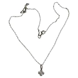 Autre Marque collana con pendente gigi CLOZEAU in oro bianco 18K e diamanti
